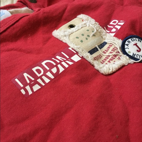 Red and white Jacadi shirt - Picture 3 of 4